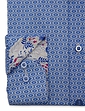 Double Two Long Sleeve Geometric Shirt - Blue
