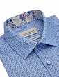 Double Two Long Sleeve Geometric Shirt - Blue