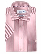 Double Two Red Pinstripe Short Sleeve Shirt - Red
