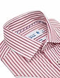 Double Two Red Pinstripe Short Sleeve Shirt - Red