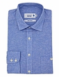 Double Two Linen Blend Long Sleeve Shirt - Blue