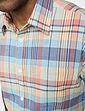 Pegasus Short Sleeve Cotton Check Shirt - Sky
