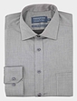 Double Two Luxury Weave Cotton Long Sleeve Shirt - Grey