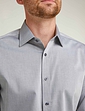 Double Two Luxury Weave Cotton Long Sleeve Shirt - Grey