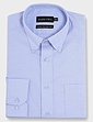 Double Two Non Iron Long Sleeve Oxford Shirt - Blue