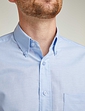 Double Two Non Iron Long Sleeve Oxford Shirt - Blue