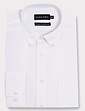 Double Two Non Iron Long Sleeve Oxford Shirt - White