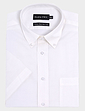 Double Two Non Iron Short Sleeve Oxford Shirt - White