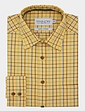 Double Two Tattersall Brushed Check Shirt - Mustard