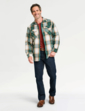 Pegasus Sherpa Lined Zip Overshirt - Green