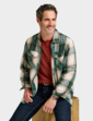 Pegasus Sherpa Lined Zip Overshirt - Green