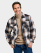Pegasus Sherpa Lined Zip Overshirt - Navy