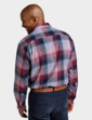 Pegasus Long Sleeve Brushed Check Shirt - Burgundy