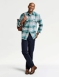 Pegasus Long Sleeve Brushed Check Shirt - Forest Green