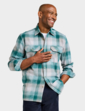 Pegasus Long Sleeve Brushed Check Shirt - Forest Green