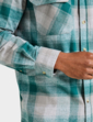 Pegasus Long Sleeve Brushed Check Shirt - Forest Green