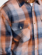 Pegasus Long Sleeve Brushed Check Shirt - Navy