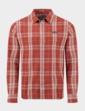 Weird Fish Lando Long Sleeve Check Shirt - Rust