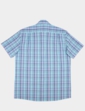 Double Two Short Sleeve Check Shirt - Aqua