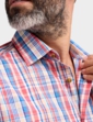 Double Two Check Short Sleeve Shirt - Red