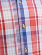 Double Two Check Short Sleeve Shirt - Red