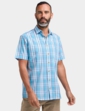 Check Double Two Short Sleeve Shirt - Turquoise