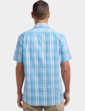 Check Double Two Short Sleeve Shirt - Turquoise