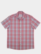 Double Two Short Sleeve Check Shirt - Red