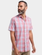 Double Two Short Sleeve Check Shirt - Red