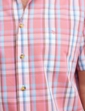 Double Two Short Sleeve Check Shirt - Red