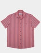 Double Two Short Sleeve Stripe Shirt - Red