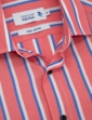 Double Two Short Sleeve Stripe Shirt - Red