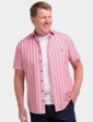 Double Two Short Sleeve Stripe Shirt - Red
