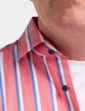 Double Two Short Sleeve Stripe Shirt - Red