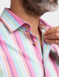 Double Two Stripe Short Sleeve Shirt - Multi