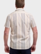 Short Sleeve Stripe Double Two Shirt - Beige