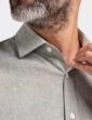 Double Two Linen Blend Shirt - Khaki
