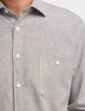 Double Two Linen Blend Shirt - Khaki