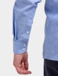 Double Two Linen Blend Shirt - Mid Blue