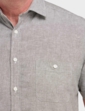 Linen Blend Double Two Shirt - Khaki
