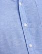 Linen Blend Double Two Shirt - Mid Blue