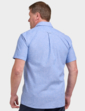 Linen Blend Double Two Shirt - Mid Blue