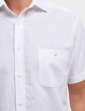 Linen Blend Double Two Shirt - White