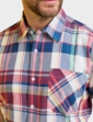 Pegasus Short Sleeve Cotton Check Shirt With Pocket - Red