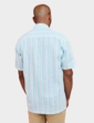 Pegasus Short Sleeve Stripe Seersucker Shirt - Blue