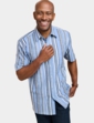 Pegasus Short Sleeve Stripe Shirt - Blue