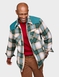 Pegasus Sherpa Lined Overshirt with Cord Panel - Green