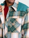 Pegasus Sherpa Lined Overshirt with Cord Panel - Green