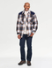 Pegasus Sherpa Lined Overshirt with Cord Panel - Navy