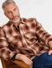 Pegasus Long Sleeve Check Shirt with Chest Pockets - Chestnut